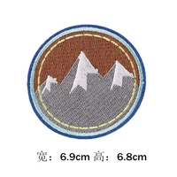 custom embroidery badge mountain made park hiking travel souvenir military morale iron patches for clothing customized logo