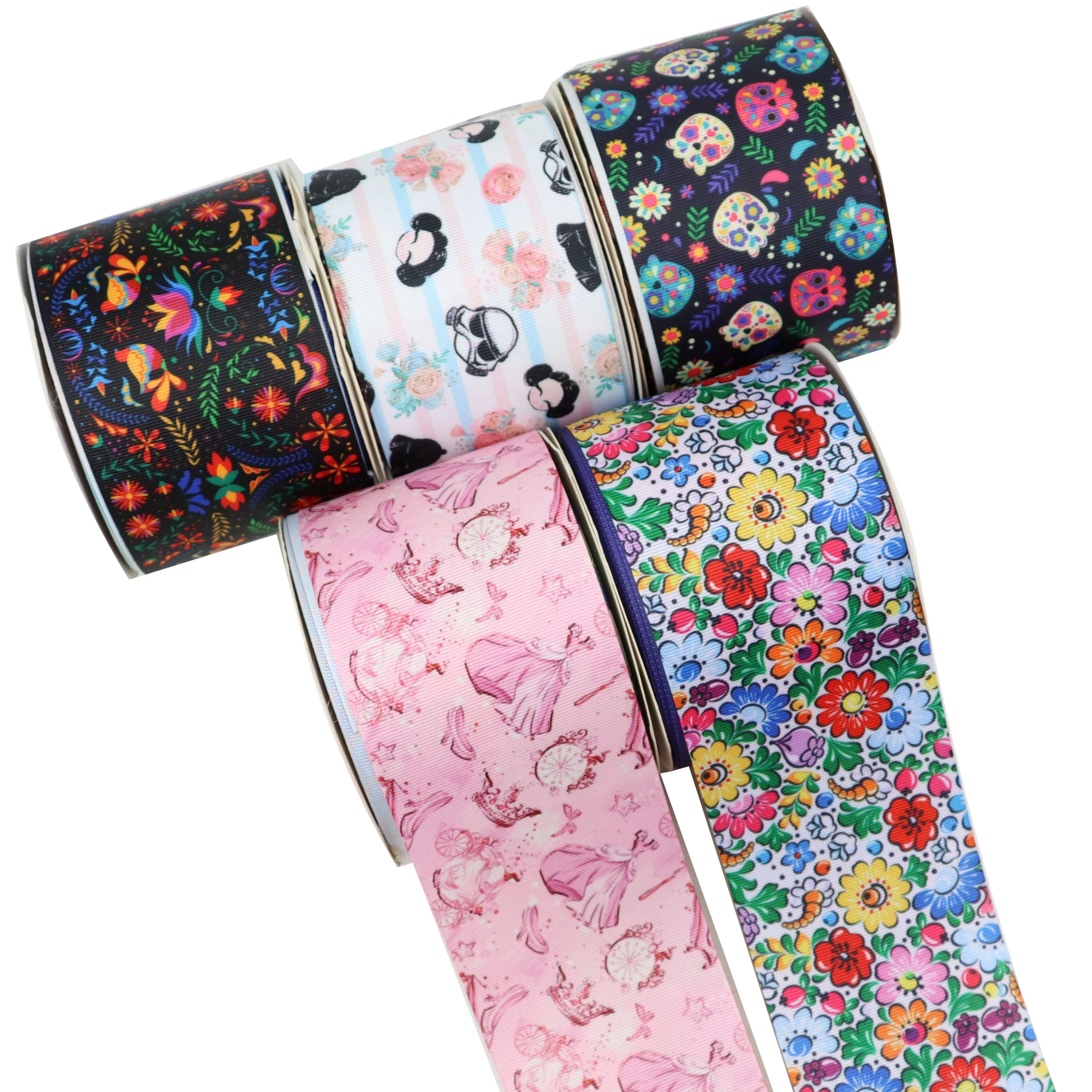 Ткань в мексиканском стиле для Хэллоуина цветок принцесса мультяшный принт