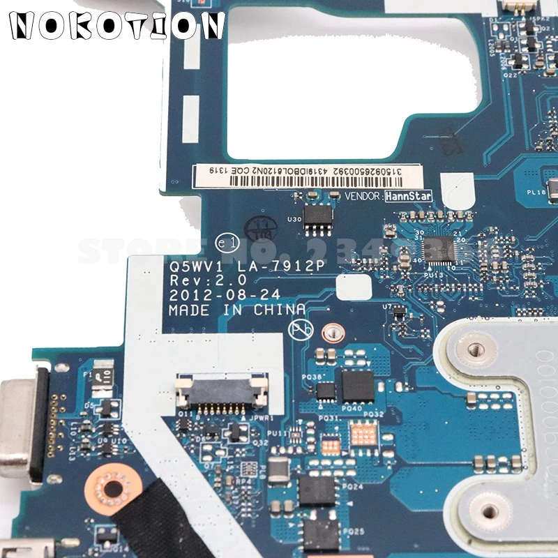 NOKOTION для acer aspire V3-571G E1-571G Материнская плата ноутбука NBM6B11001 Q5WV1 LA-7912P HM77 DDR3 710 м gpu