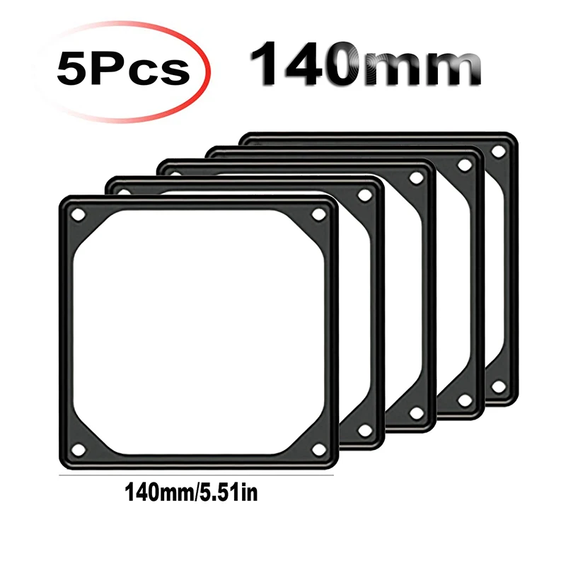 5pcs 140mm 5 шт. 80 мм 92 мм 120 мм 140 мм Антивибрационная силиконовая прокладка вентилятора шумоподавление глушитель прокладка для ПК Компьютерный Вентилятор - Цвет: 5pcs 140mm