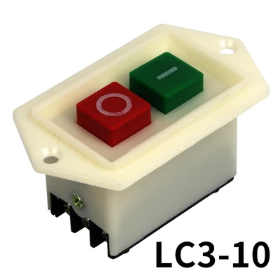 LC3-10 AC380V переключатель включения/выключения питания 1,5 кВт 2.2квт 3.7квт трехфазный двигатель пусковой кнопочный переключатель Механическая часть BS211B/216B/230B - Цвет: LC3-10