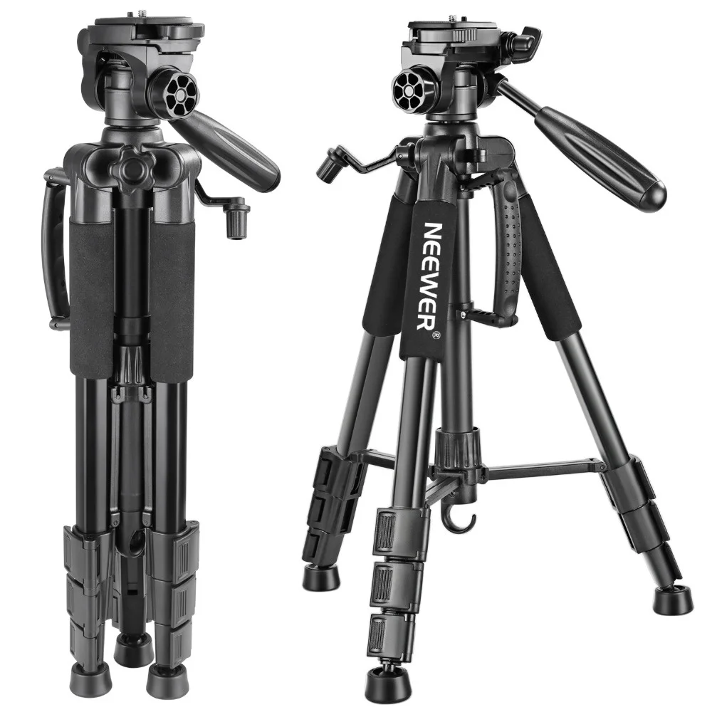 

Neewer Portable 56 inches/142cm Aluminum Camera Tripod 3-Way Swivel Pan Head+Carrying Bag for Canon Nikon Sony DSLR Camera