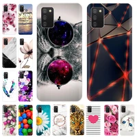 silicone phone case for samsung galaxy a02s a 02 s case beautiful flower cover for samsung a02s a02s wolf cat back bumper 6 5