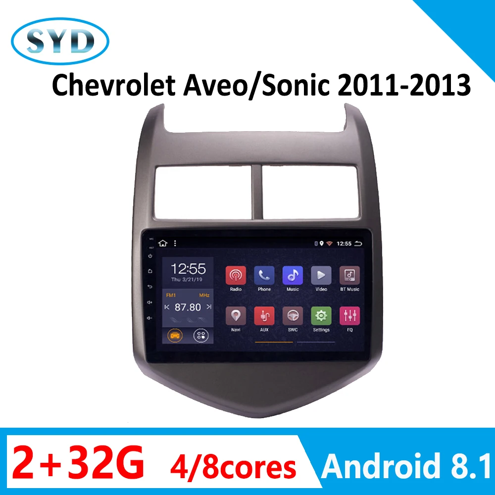 Автомагнитола на android для Chevrolet Aveo Sonic мультимедийный плеер 2011 2012 2013 8 ядер