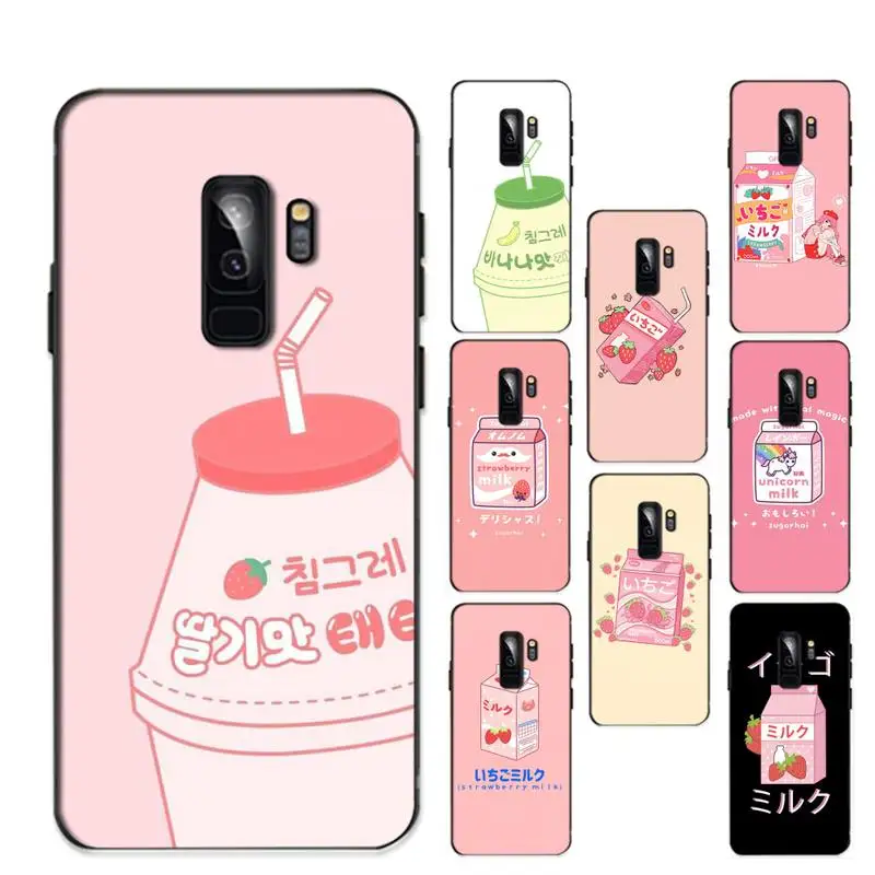 

Kawaii Japanese Strawberry Milk Phone Case For Samsung Galaxy S20lite S21 S21ULTRA s20 s20plus for S21plus 20UlTRA