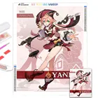 Алмазная живопись 5D DIY аниме Genshin ударопрочная картина Стразы полностью Алмазная мозаика вышивка крестиком наборы для домашнего декора