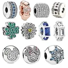 CODEDOG 925 пробы Серебряный Reflexion серии Charm Clear Zircon Reflexion Beads Fit оригинальный браслет Pandora Reflexion ювелирные изделия