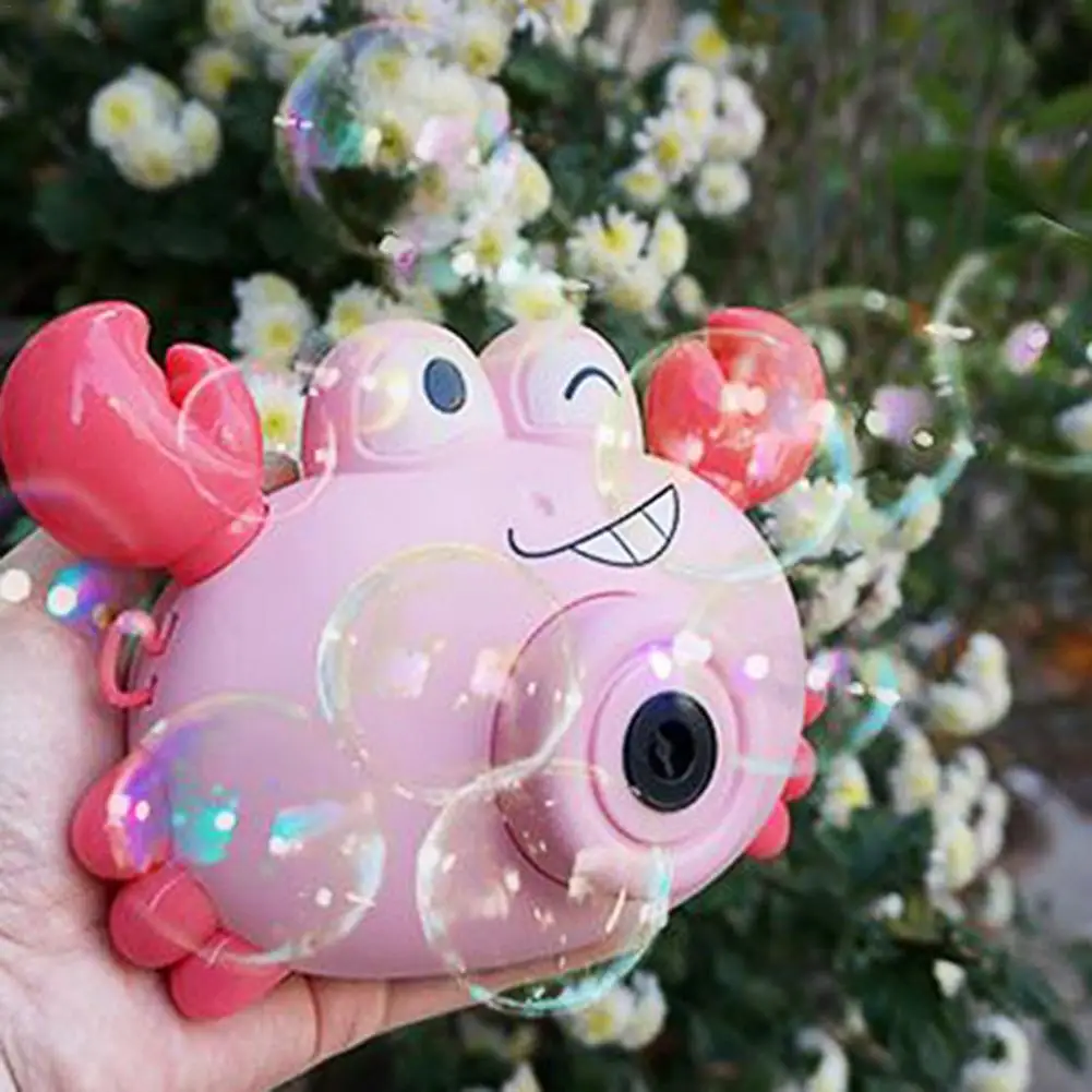 

Crab Bubble Machine Toy Kids Music Play Flashing Light Up Bubble Blowing Camera Birthday Gifts For Adults And Kids Outdoor Toys