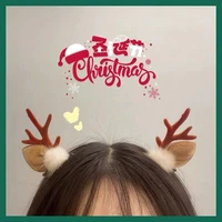 christmas hairpin antler clip headdress hairpin korean girl top clip bangs clip deer ear clip hair ornament