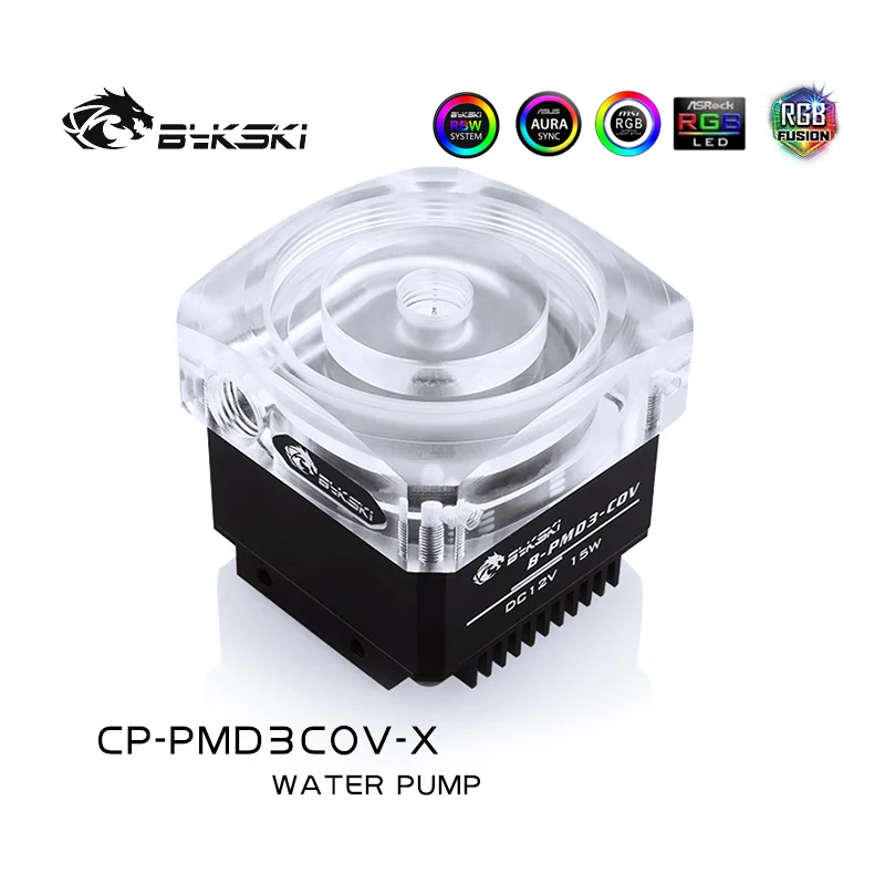 

Bykski CP-PMD3COV-X DDC Pump DC12V 15W high-Lift 6 Meters 600L/H Maxmum Speed Max 5000rpm RGB/A-RGB PC water cooling