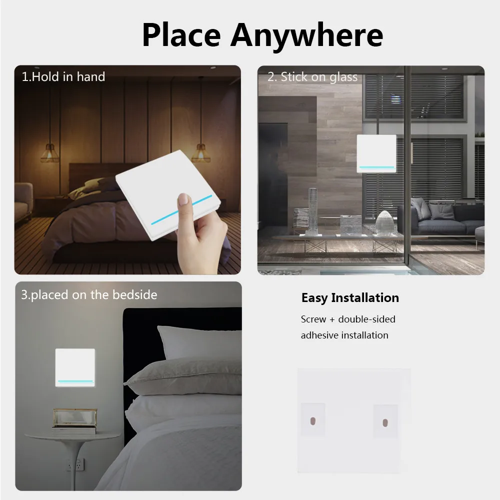 SMATRUL пуш ап Беспроводной умный дом настенный выключатель светильник 433 МГц RF