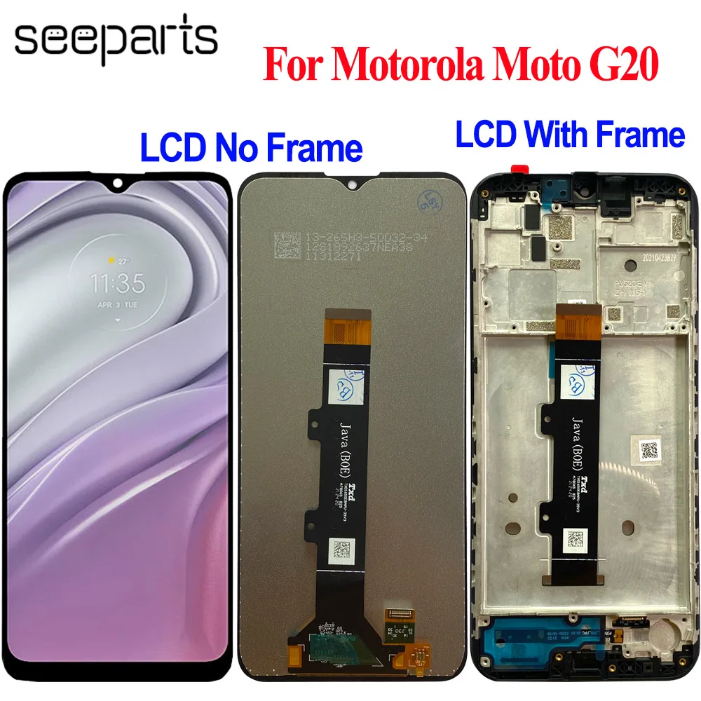 Протестированный рабочий ЖК-экран 6 5 дюйма для Motorola Moto G20 ЖК-дисплей с сенсорным