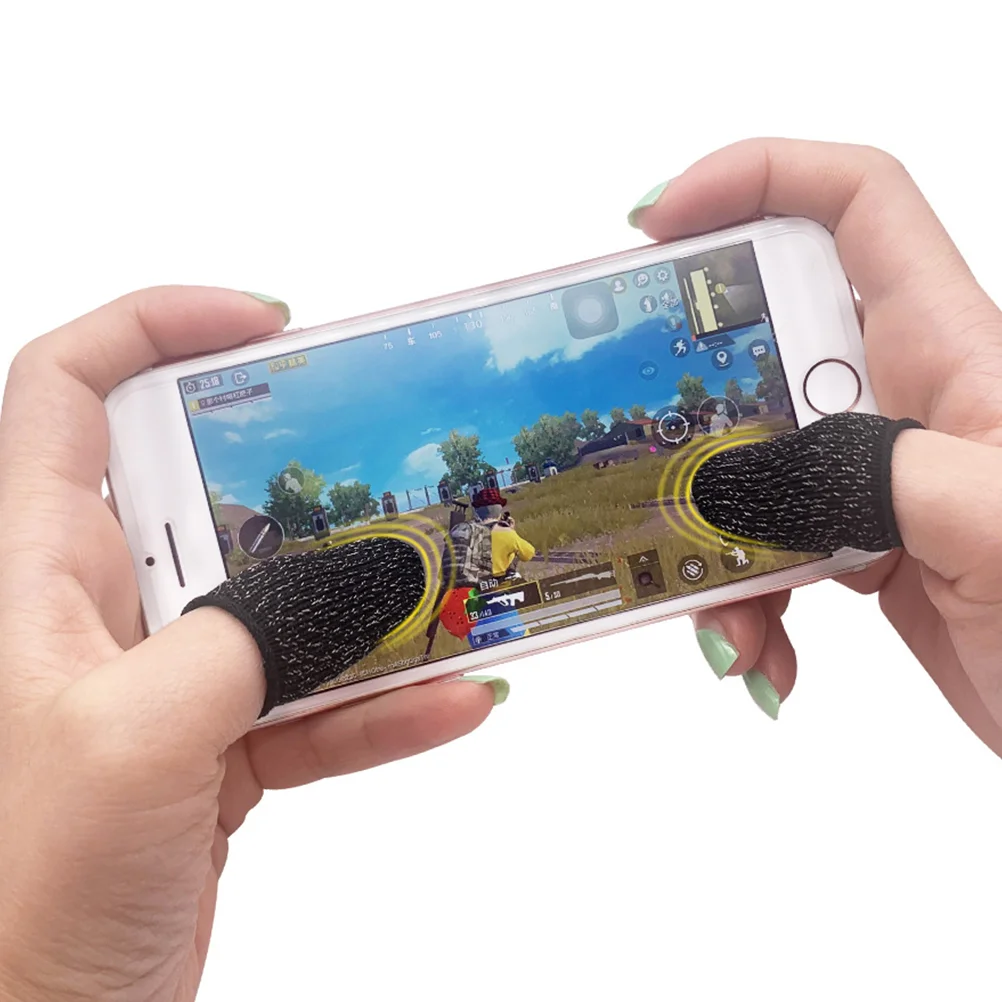 

10 Pcs Practical Finger Sleeve Screen Touch Breathable Game Finger Cover Elastic Finger Cot Anti-Sweat Thumb Fingers Protector