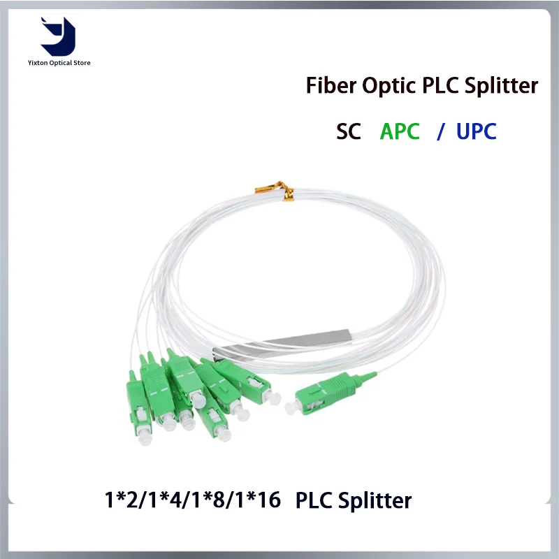 

10 шт. 1X2 1X4 1X8 1X16 SC UPC SC APC PLC сплиттер 0,9 мм стальная трубка SM 1310/Нм волоконно-оптический сплиттер Бесплатная доставка