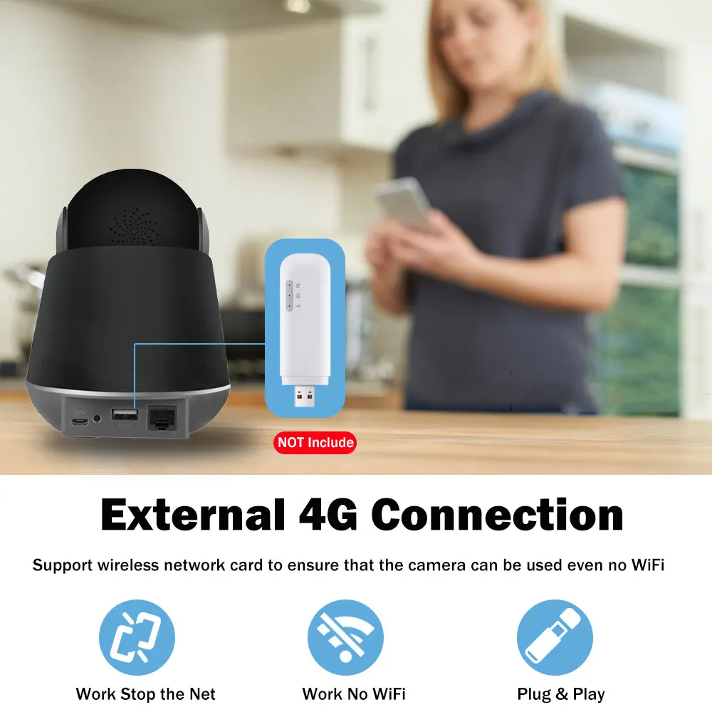IP-камера HiSMAHO 3 Мп Wi-Fi для системы видеонаблюдения | Безопасность и защита