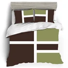 Комплект постельного белья из хлопка, роскошный комплект зеленого и синего цвета, с пододеяльником, простыней, наволочками, домашний текстиль