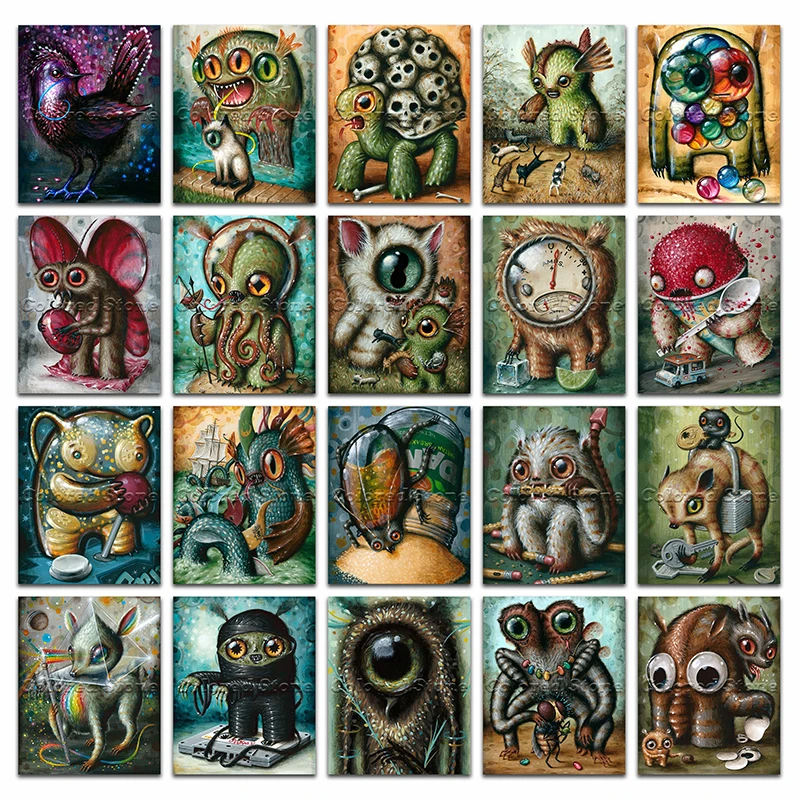 

5D Full Square Diamond painting embroidery Cross stitch Cartoon Alien Chicken tortoise skull butterfly octopus cat 3d Drill 544