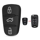 Корпус дистанционного ключа автомобиля 3 кнопки резиновая накладка вставка Замена подходит для Hyundai Solaris Accent Tucson l10 l20 l30 Kia Rio Ceed Flip