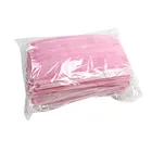 Маска одноразовая розовая для лица, с колпачками от загрязнений, 3 слоя, 50 шт.