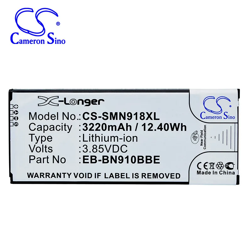 CameronSino для SAMSUNG Galaxy Note 4 SM-N910A SM-N910C SM-N910FD SM-N910FQ SM-N910H SM-N910I SM-N910K SM-N910L SM-N910M батарея |