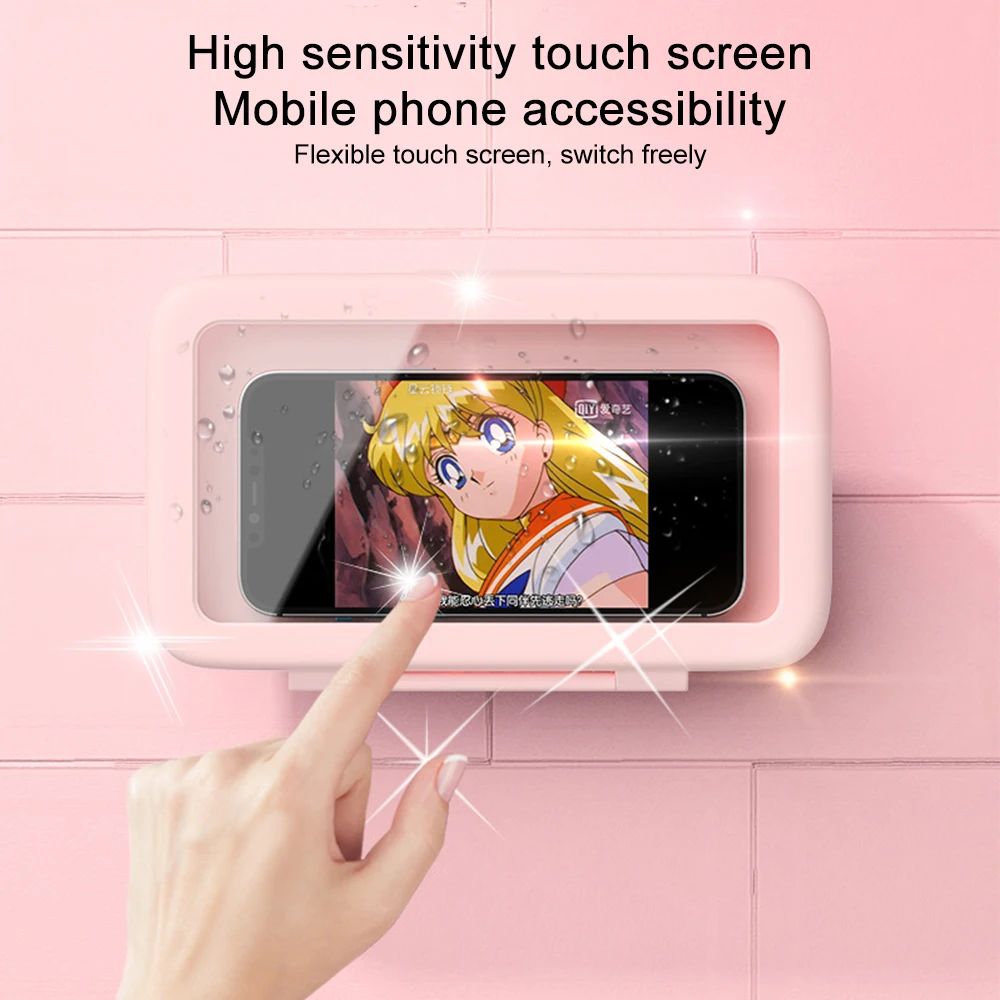 Высокочувствительный держатель для телефона с сенсорным экраном душа