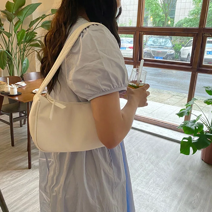 

High Quality Ladies Small Square Handbags Soft PU Leather Women Single Shoulder Underarm Bags Female Simple Purse Phone Pouch