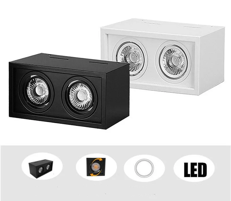 Квадратный Диммируемый светодиодный светильник монолитный блок со светодиодами