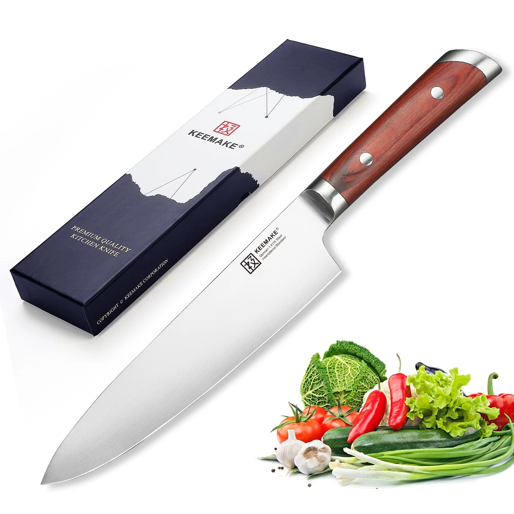 Chef Santoku Bread Utility Slicing Paring Knife German 1.4116 Steel Blade Japanese Color Wood Handle 6pcs Kitchen Knives Set | Дом и сад