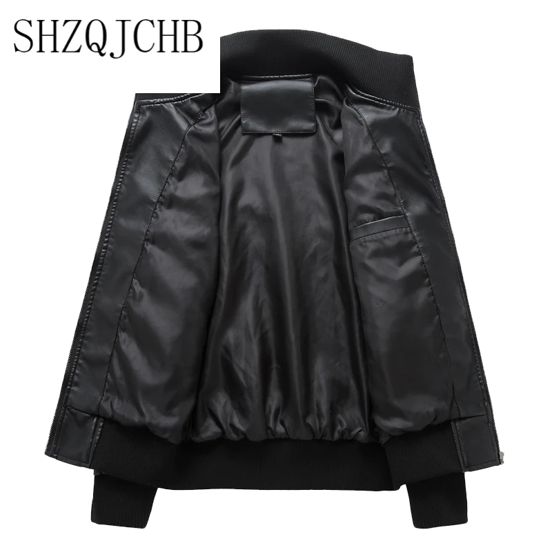 

Autumn 2021 Winter Men's Leather Jacket Vintage Motorcycle Jackets Outwear Men Fleece Outdoor PU Overcoat Cool Bomber Streetwear