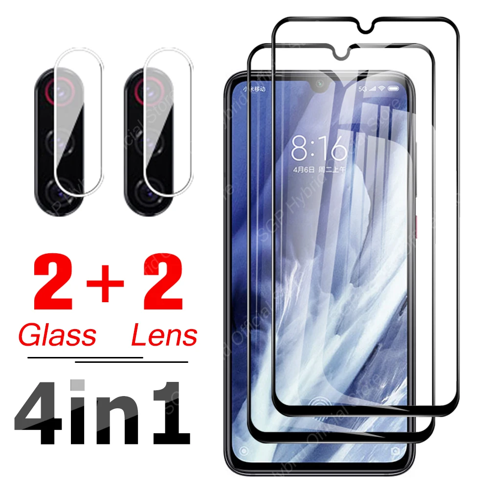 4in1 Full Screen Tempered Glass Protector For Xiaomi Mi A3 Mia A 1 2 3 A1 A2 Lite 5X 6X Camera Lens Protective Film On Mia1 Mia3