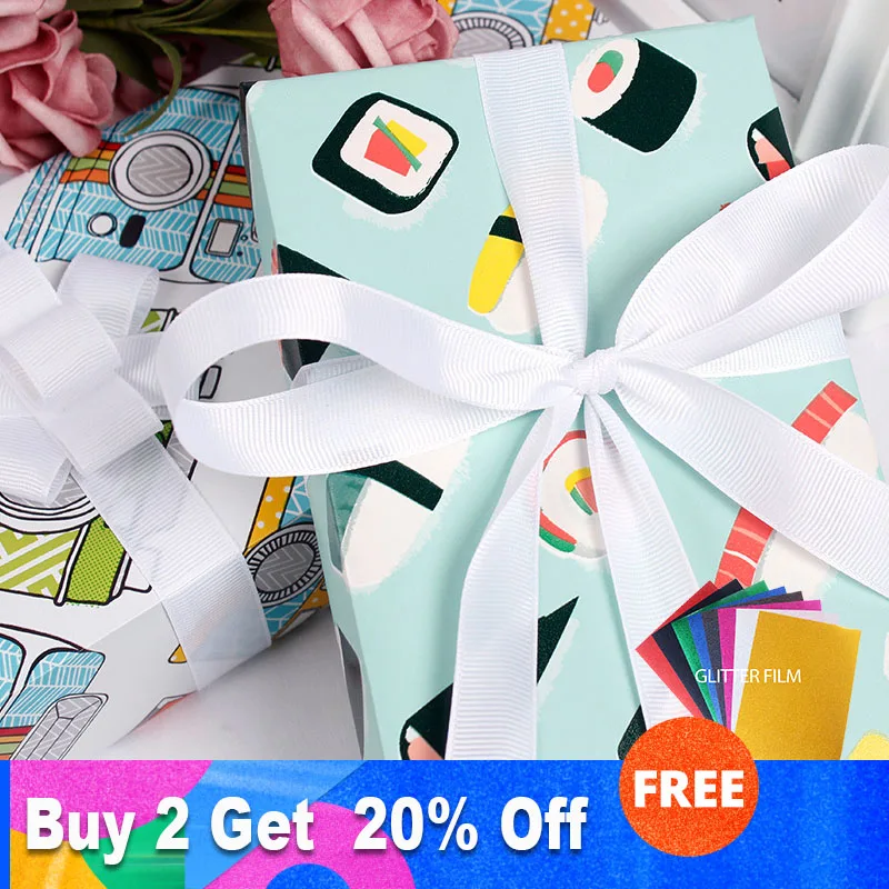 Высококачественная подарочная упаковочная бумага для украшения на Рождество с