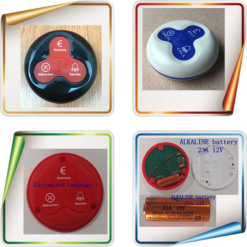 Беспроводная кнопка вызова система заказа используется для ресторана кафе