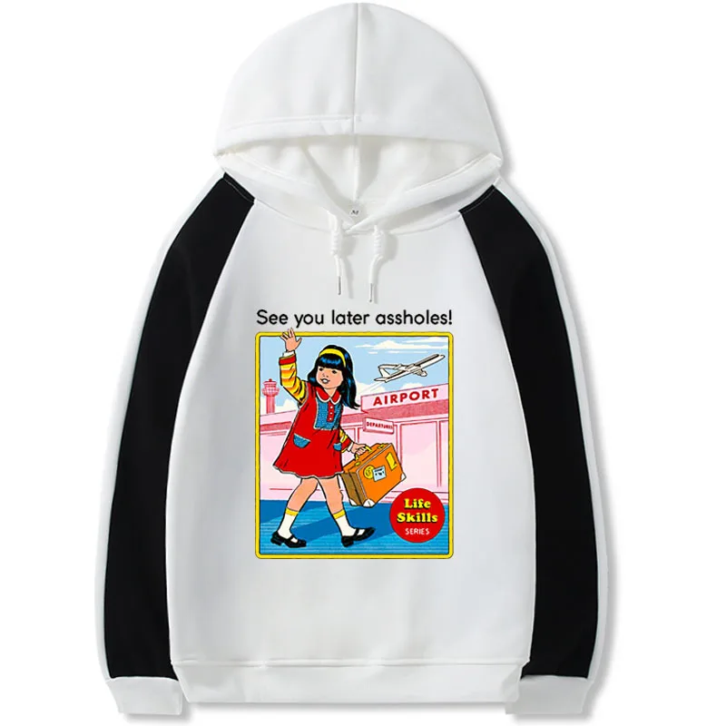 

2021 New Illustration Hoodie Men/Women Contrasting Color New Casual Loose Trendy Plus Velvet Sweatshirt Unisex Streetwear Tops