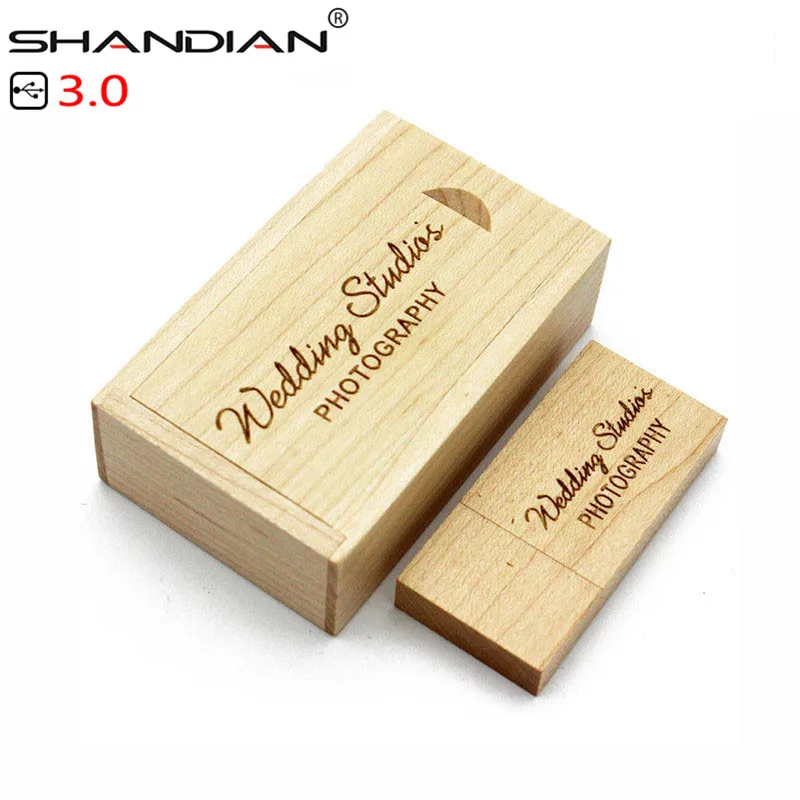 USB-флеш-накопитель SHANDIAN деревянный с коробкой 4/8/16/32/64 ГБ usb 3 0 | Компьютеры и офис