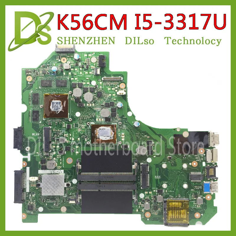 KEFU K56CM для ASUS K56CB A56C S550CM материнская плата ноутбука i5 3317U CPU GT635 2GB Материнская Тест