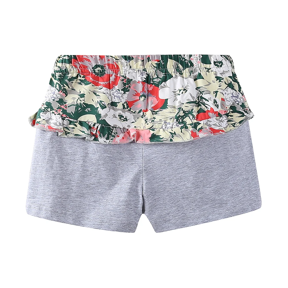 Комплект для маленьких девочек LittleSpring топ на одно плечо с цветочным рисунком