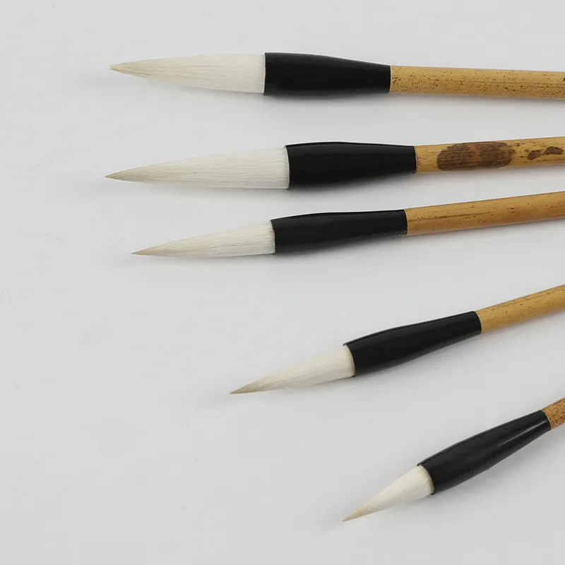 5pcs Chinese Calligraphy Painting Brush Set Beginner Large Regular Script & Official Script Handwriting Practice Craft Supply