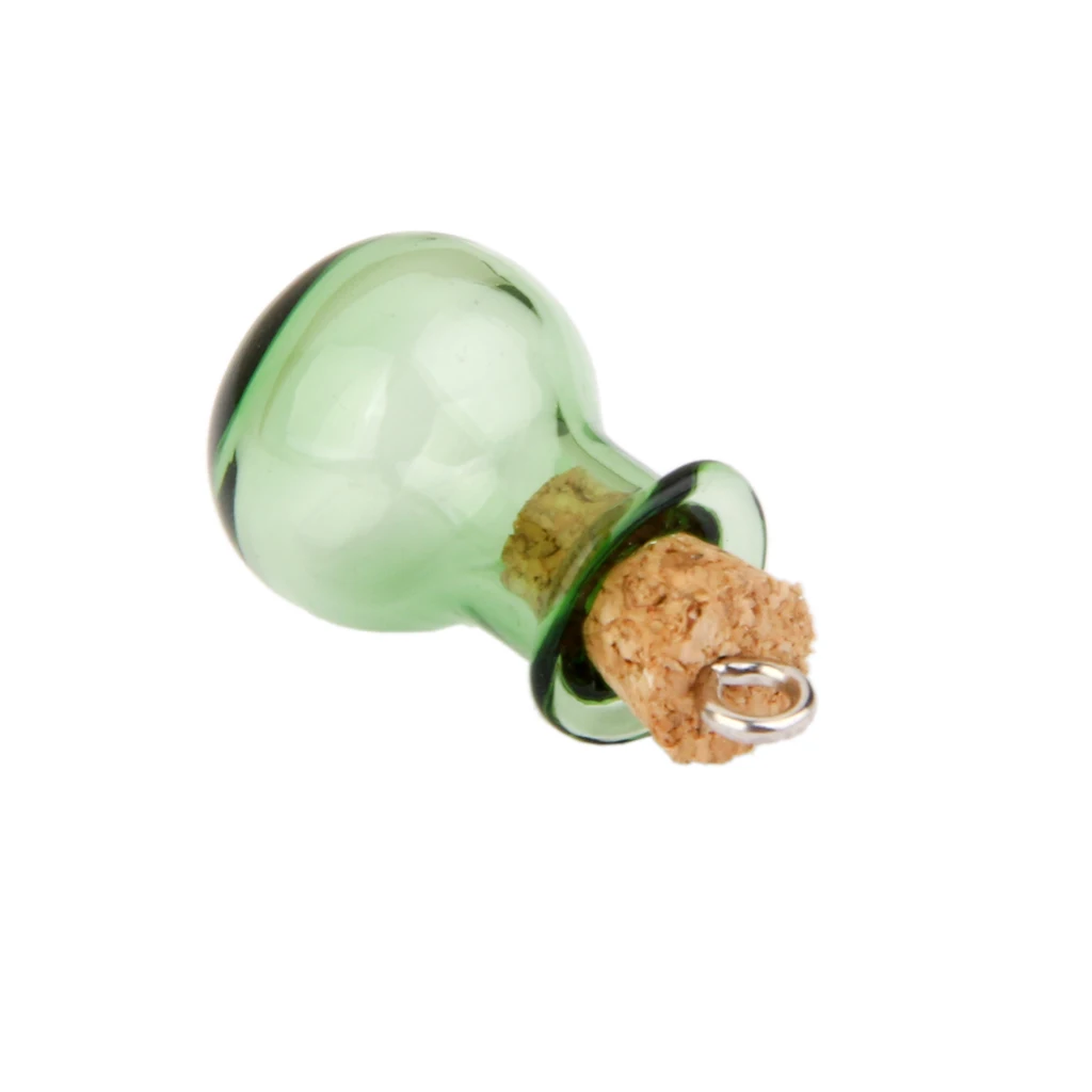 10 стеклянных пробковых банок с плоским основанием флакон для желаний петлей