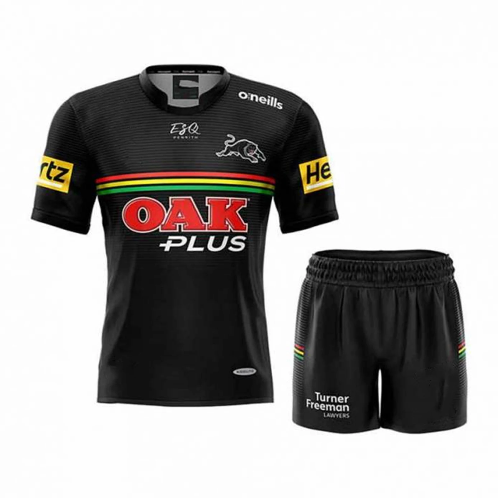 

2021 г., Детский комплект Penrith Panthers, Спортивная майка для регби дома