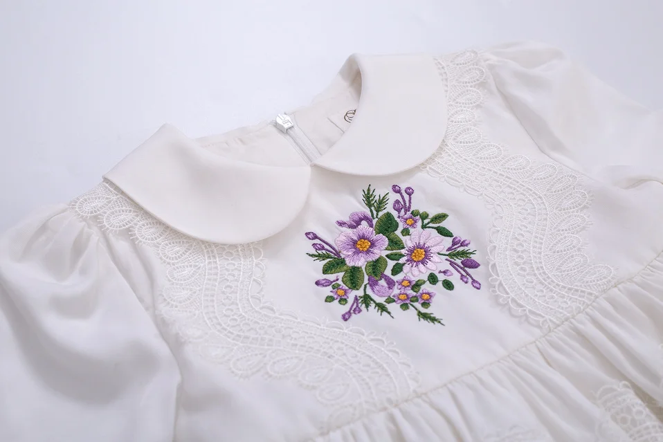 Pettigirl New Girl Maxi Dress Lace Long With Hair Accessories And Flower Summer Kids Clothing G-DMGD210-271 | Детская одежда и