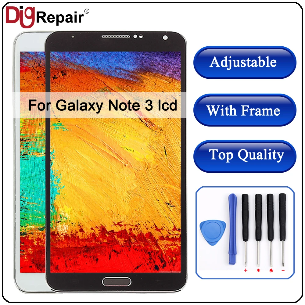 N9005 ЖК дисплей для samsung Galaxy Note 3 дисплей сенсорный экран дигитайзер Рамка Кнопка Домой N9005 дисплей для samsung note 3 ЖК