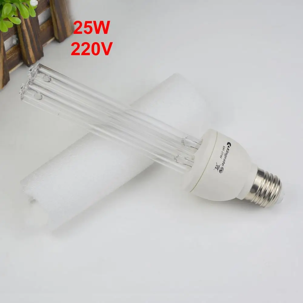25W 220V Bulb only Не светодиодный бактерицидный кухня Светильник E27 15 Вт 25 Вт Светодиодный УФ озоновая лампа для дезинфекции Deodor kill Mite спальня шкаф освещение - Цвет: 25W 220V Bulb only