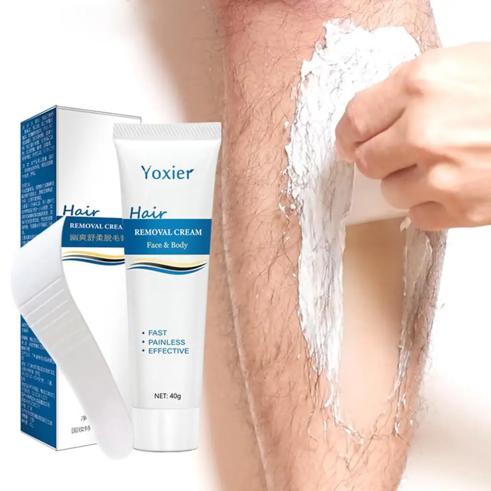 

40g Painless Hair Removal Cream Face Arm Leg Back Underarms Repair Full Body Non-irritating Line Dropshi Care Gentle Bikini Y0h8