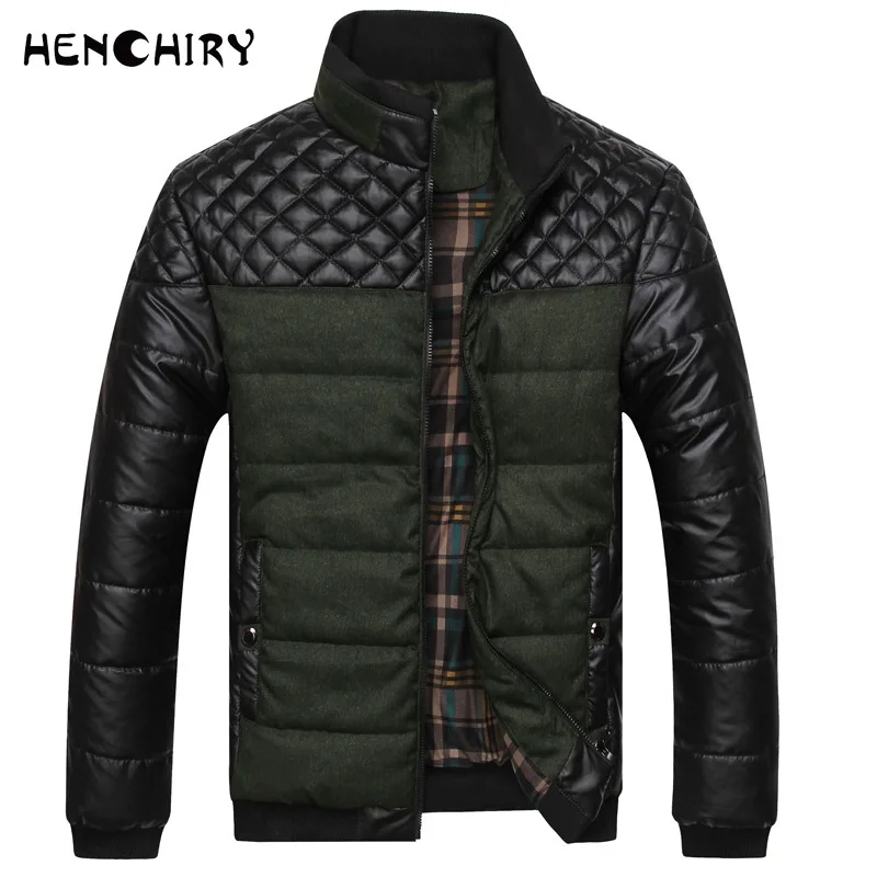 

Мужская универсальная Модная хлопковая одежда HENCHIRY, мужские куртки, теплая и бархатная утепленная мужская одежда