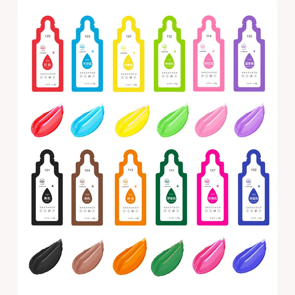 12 шт. пищевые пигменты|Принадлежности для выпечки| |