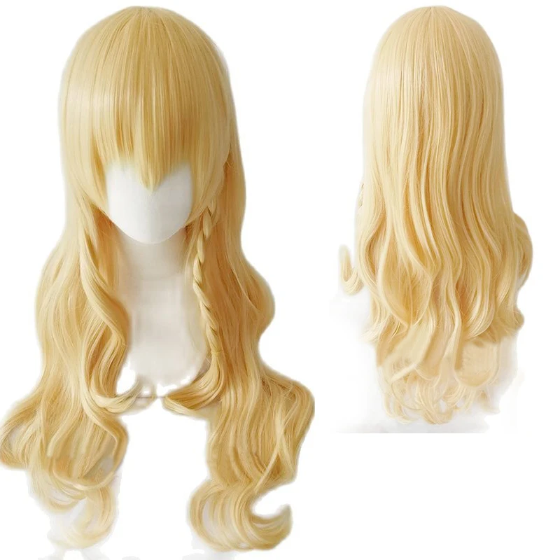 Парик из аниме Kirisame Marisa косплей TouHou Project 80 см длинные светлые волосы термостойкие