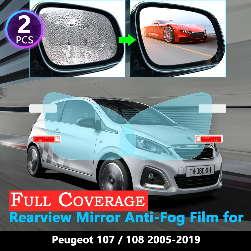 Полноэкранная Защитная противотуманная пленка для Peugeot 107 108 2005 2019 автомобильные