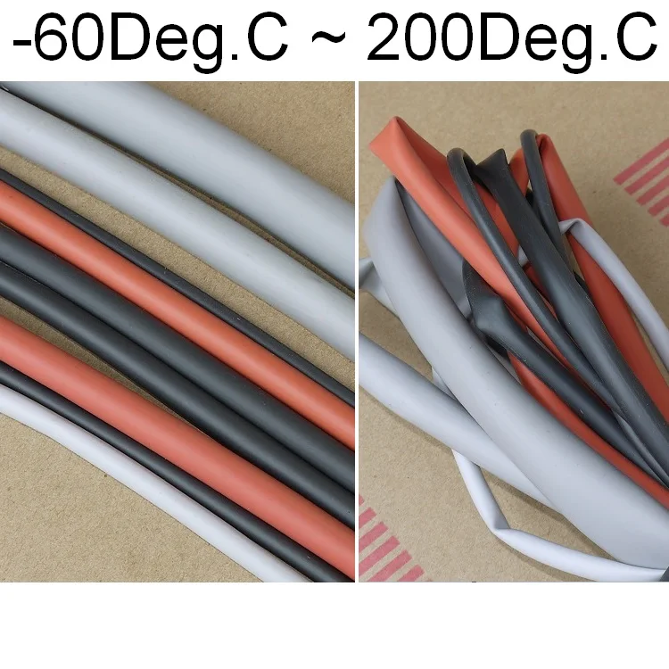 Диаметр 10 мм Гибкие Силиконовые термоусадочные трубки утепленные высокие