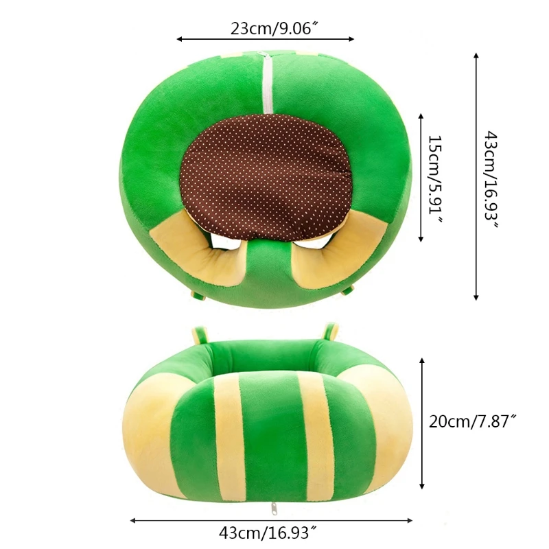 

Baby Kids Support Seat Soft Plush Sit Up Cushion Learning To Sit Toy Sofa Chair