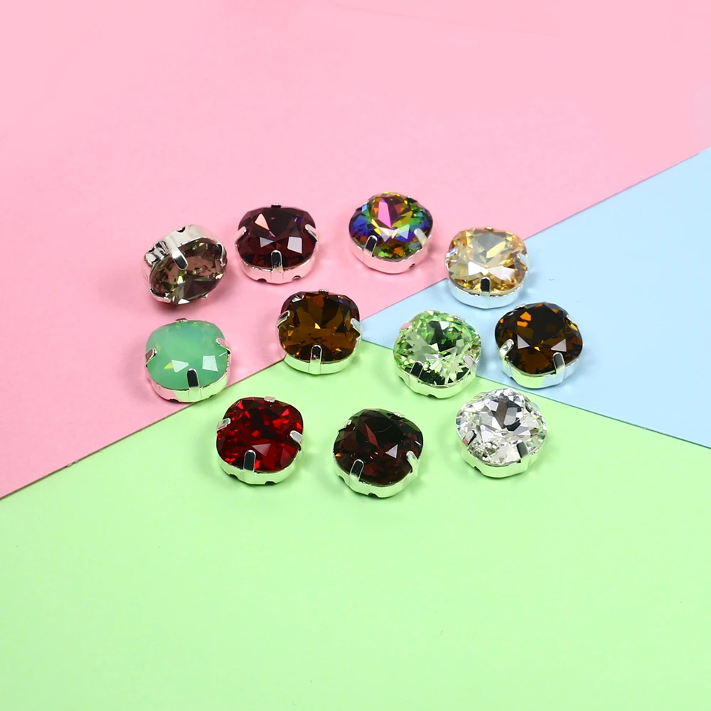 Стразы смешанных цветов с плоской задней стороной квадратные Восьмиугольные